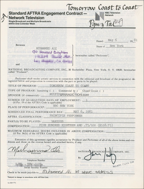 Lot 1299 Muhammad Ali: Ali on TV