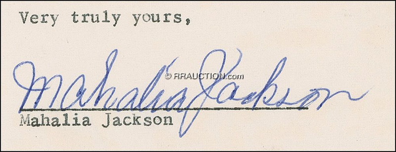 Lot 800 Mahalia Jackson: Mahalia Jackson