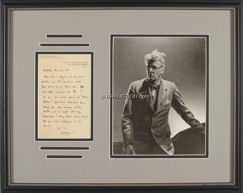Lot 661 William Butler Yeats: A new version of The Hour Glass: “Wise Man may have more spirit and more religion on his death”