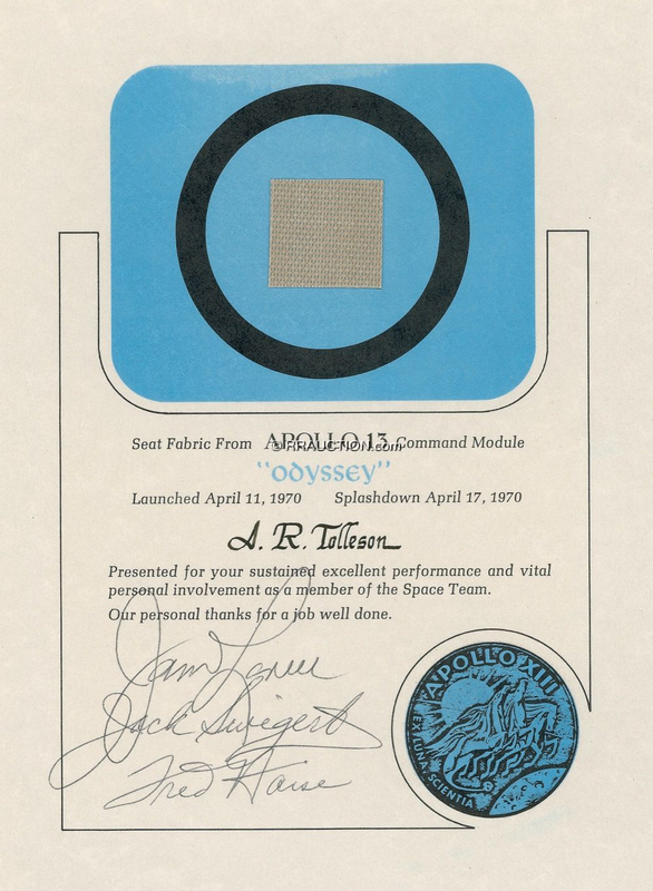 Lot 504 Apollo 13: Thanks from the Apollo 13 crew