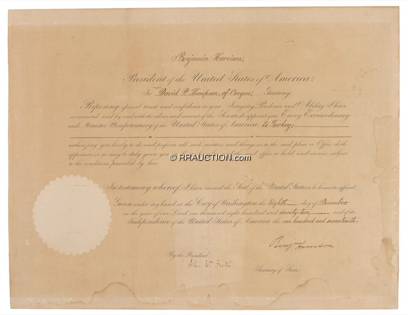 Lot 82 Benjamin Harrison: Benjamin Harrison