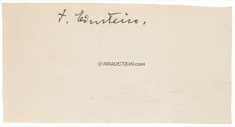Lot 257 Albert Einstein: Signature of a genius