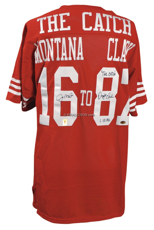 Lot 1498 Joe Montana and Dwight Clark: Joe Montana and Dwight Clark