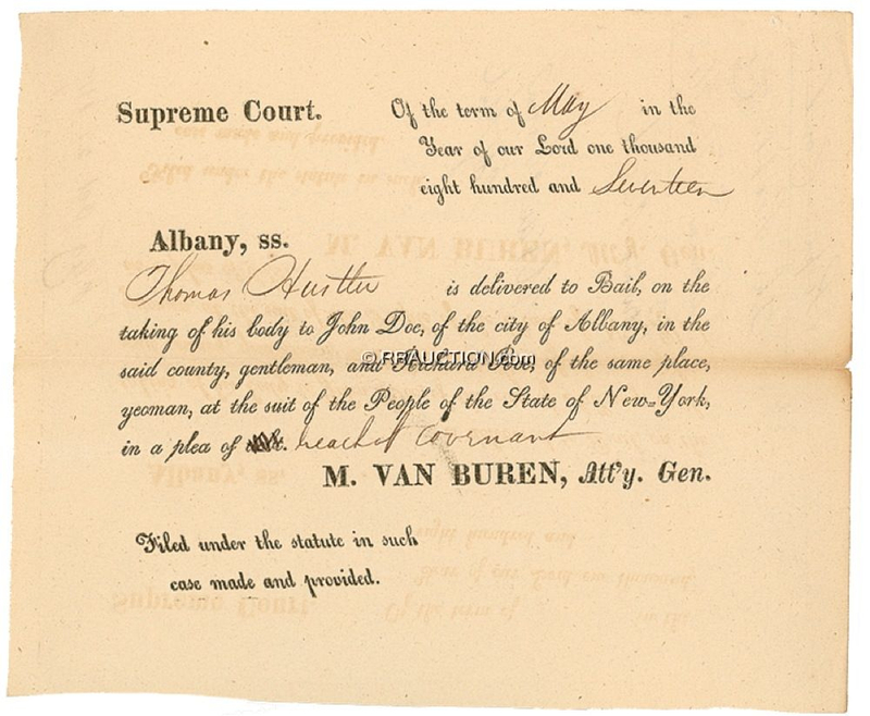 Lot 184 Martin Van Buren: Martin Van Buren