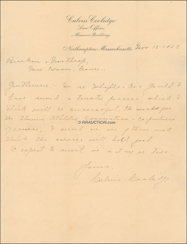 Lot 44 Calvin Coolidge: Calvin Coolidge