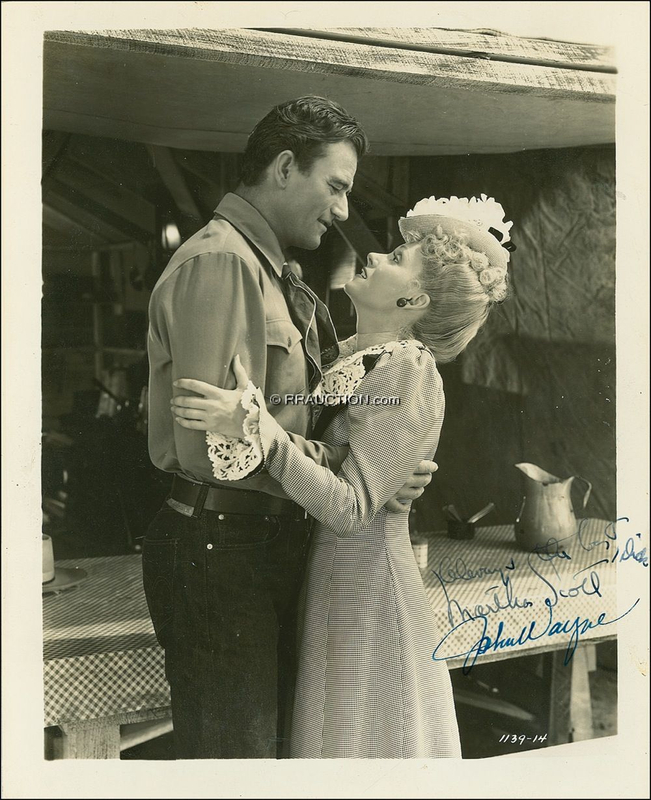 Lot 1270 John Wayne and Martha Scott: John Wayne and Martha Scott