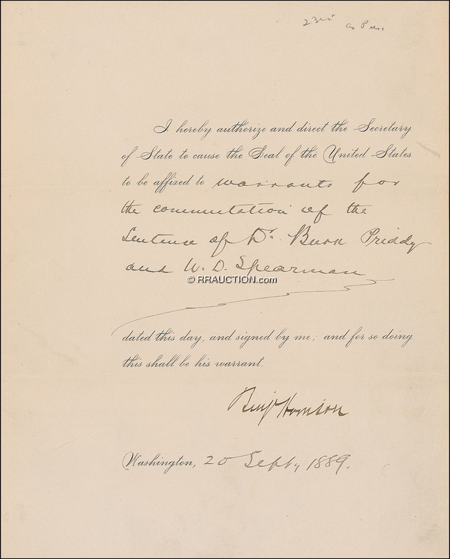 Lot 83 Benjamin Harrison: Benjamin Harrison