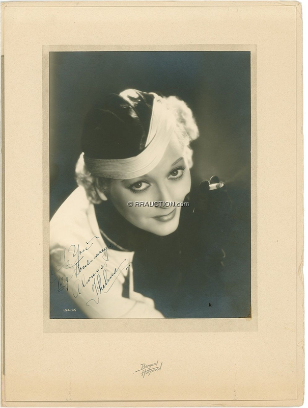 Lot 1258 Thelma Todd: Innuendo-laden Thelma Todd photo inscribed ?My foul ways?