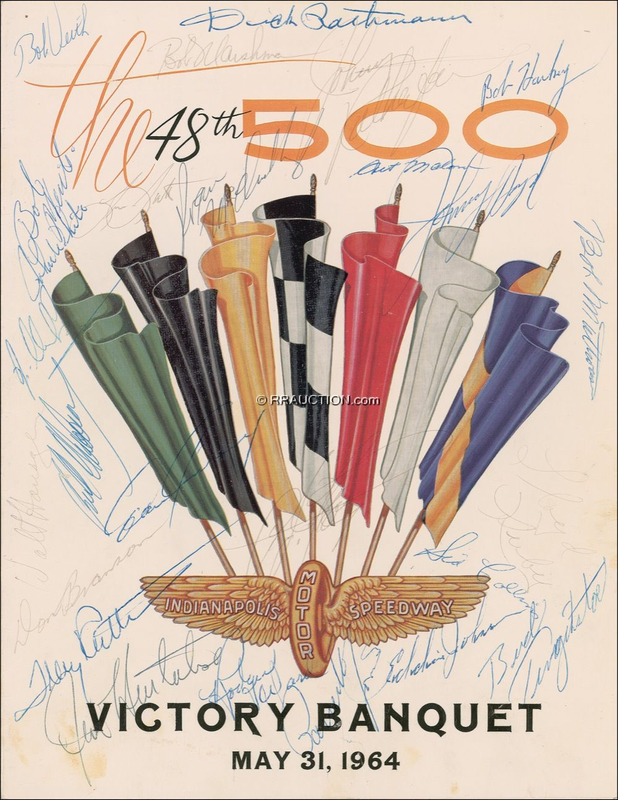 Lot 1437 Indy 500: Vintage Indy 500 program from 1964