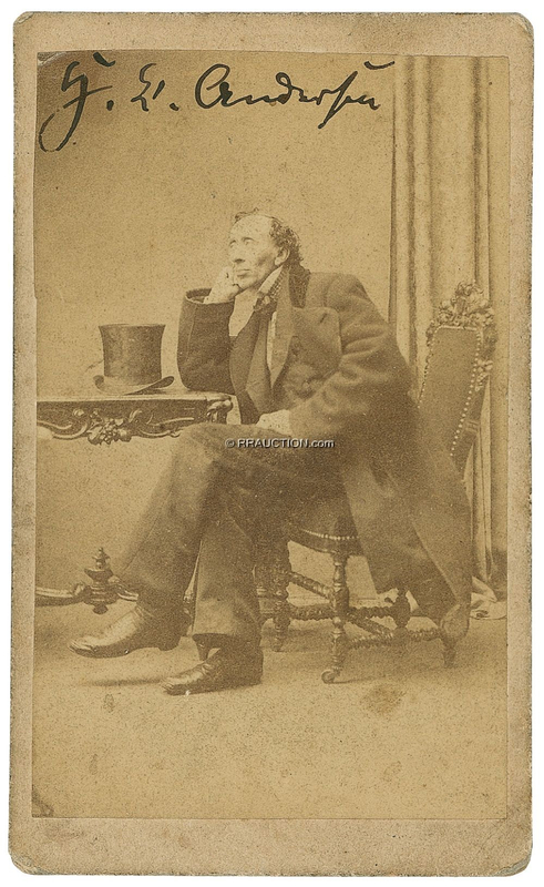 Lot 545 Hans Christian Andersen: TALE SPINNER: Signed photo of HANS CHRISTIAN ANDERSEN
