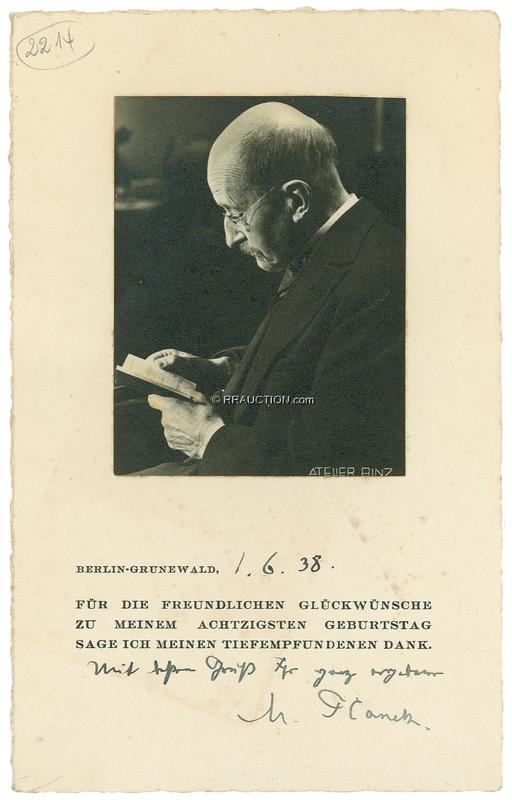Lot 365 Max Planck: Max Planck
