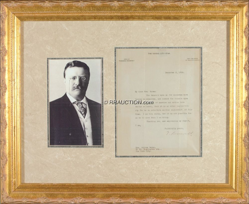 Lot 161 Theodore Roosevelt: Theodore Roosevelt