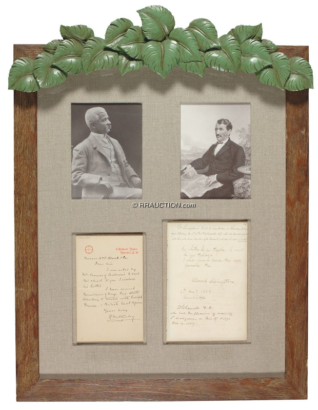 Lot 384 Henry M. Stanley and David Livingstone: REUNITED: African-themed letter and AQS from STANLEY and LIVINGSTONE