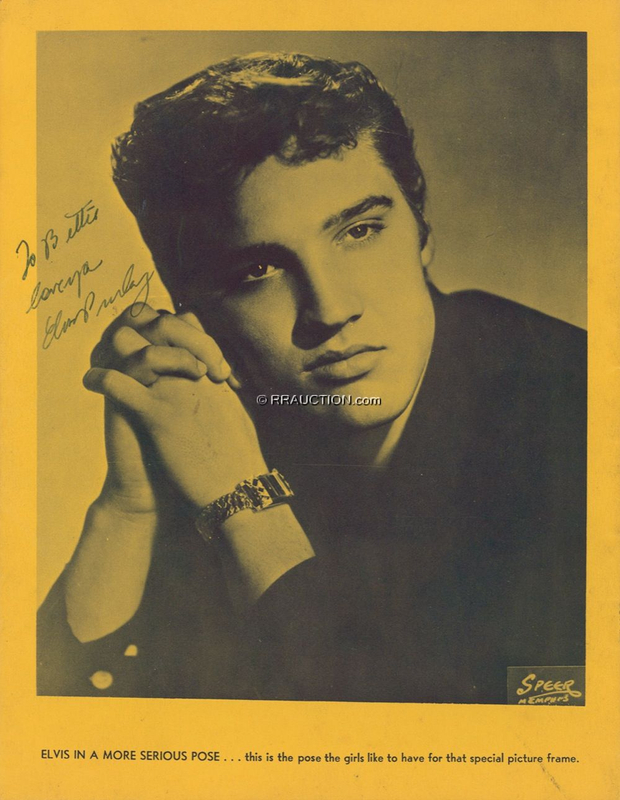 Lot 849 Elvis Presley: “THE POSE THE GIRLS LIKE TO HAVE”: Early program signed by ELVIS PRESLEY