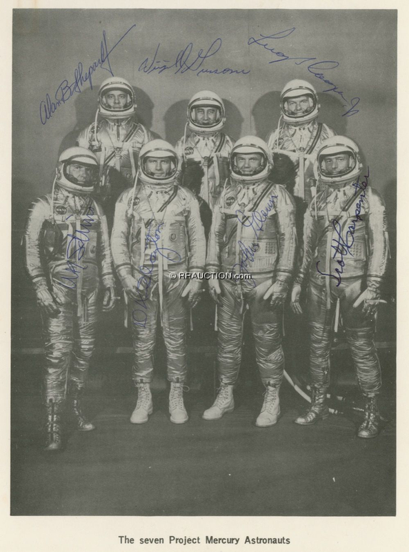 Lot 524 Mercury 7: THE RIGHT STUFF: Iconic signed photo of the MERCURY 7 astronauts