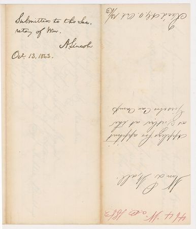 Lot #108 Abraham Lincoln: MERCHANT OF WAR: LINCOLN forwards an application for a ?sutler? - Image 3