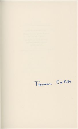 Lot #559 Truman Capote Book - Image 1