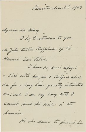 Lot #26 Grover Cleveland: To his former attorney