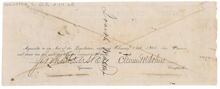 Lot #304 Sam Houston: For “protection of the frontier.” - Image 1