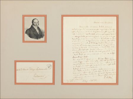 Lot #859 Gioacchino Rossini: MANGIA!: ROSSINI sends New Year’s greetings and Italian delicacies to his lawyer - Image 1