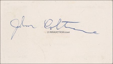 Lot #758 John Coltrane: Scarce signature of the genius jazzman - Image 1