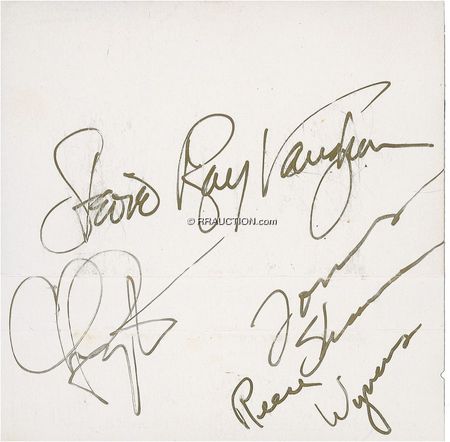 Lot #881 Stevie Ray Vaughan: Stevie Ray Vaughan and Double Trouble sign their first release - Image 1