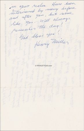 Lot #610 Henry Miller: Henry Miller - Image 2