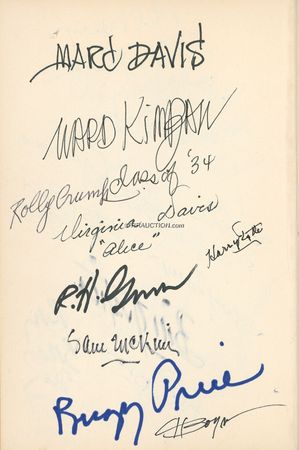 Lot #671 Walt Disney: THE MEN AND THE MAGIC: DISNEY and more than 30 members of his studio, including four of the ?Nine Old Men,? sign his biography - Image 2
