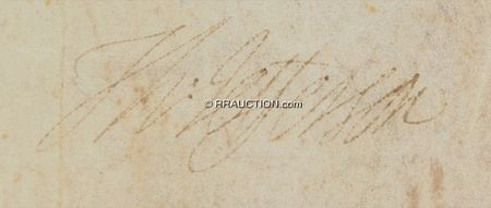 Lot #97 Thomas Jefferson and James Madison: Jefferson and Madison sign a land grant for military service - Image 3