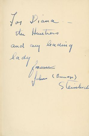 Lot #641 John Steinbeck: Inscribing a collection to his ?leading lady? - Image 2