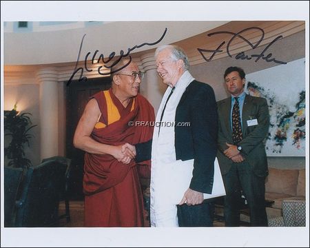 Lot #16 Jimmy Carter and the Dalai Lama: Jimmy