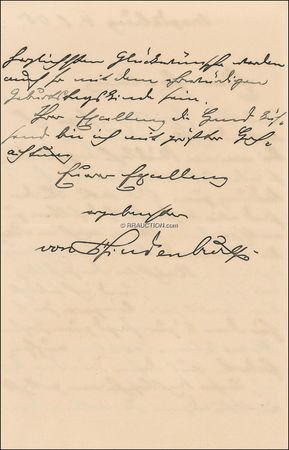 Lot #444 Paul von Hindenburg: Paul von Hindenburg - Image 2