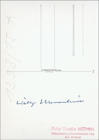 Lot #526 Willy Messerschmitt: Willy Messerschmitt - Image 1