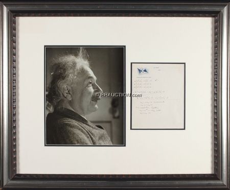 Lot #260 Albert Einstein: PHYSICS AT SEA: EINSTEIN works on mathematical calculations during his ocean passage from Nazi Germany to America - Image 1