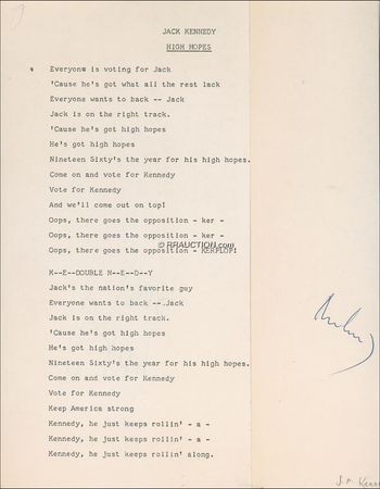 Lot #104 John F. Kennedy: John F. Kennedy - Image 1