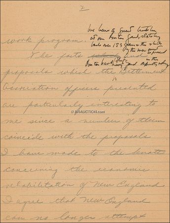 Lot #105 John F. Kennedy: “Being of great tradition at our Boston Yard” - Image 1