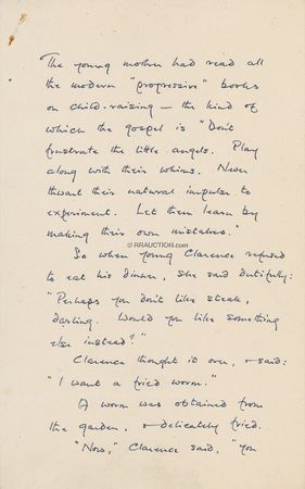 Lot #348 Lady Mountbatten Manuscripts: THE BEST MEDICINE: Collection of jokes and anecdotes from more than 40 notables, including AGATHA CHRISTIE, A. A. MILNE, LESLIE CHARTERIS, and C. S. FORESTER - Image 4