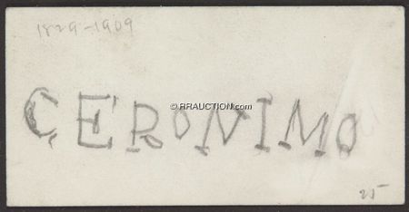 Lot #275 Geronimo: NATIVE SON: Rare signature of fabled Apache warrior GERONIMO - Image 1