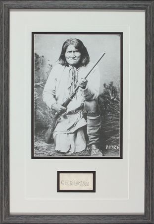 Lot #275 Geronimo: NATIVE SON: Rare signature of fabled Apache warrior GERONIMO - Image 2