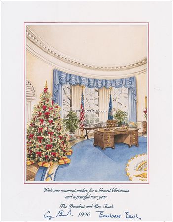 Lot #14 George and Barbara Bush: George and