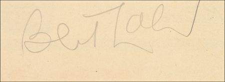 Lot #945 Wizard of Oz: Lahr, Bert Signature - Image 2