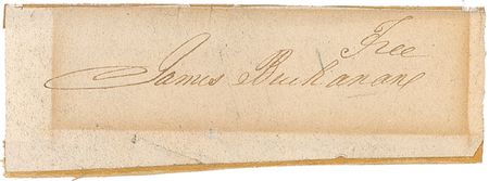 Lot #10 James Buchanan Free Frank