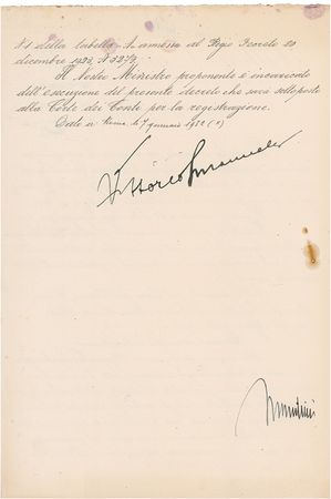 Lot #263 Benito Mussolini and Vittorio Emanuele III Group Lot - Image 1