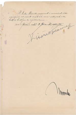 Lot #263 Benito Mussolini and Vittorio Emanuele III Group Lot - Image 2