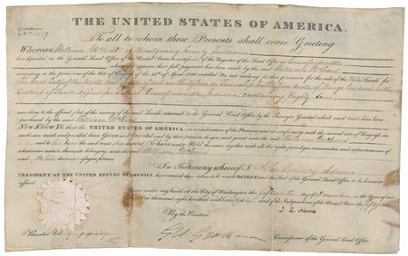 Lot #4 John Quincy Adams Signed Document