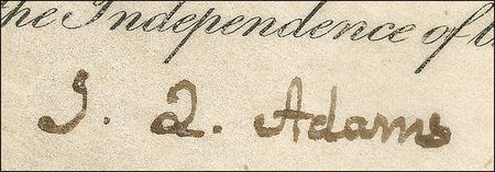 Lot #4 John Quincy Adams Signed Document - Image 2
