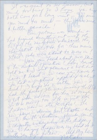Lot #949 Natalie Wood: On daughter Natasha and Mia Farrow: “She had a ruptured appendix & almost died!” - Image 2