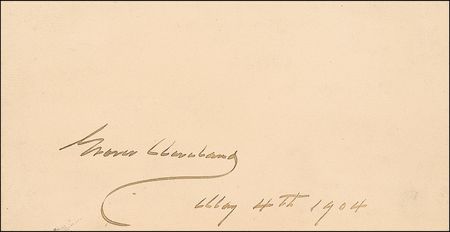 Lot #19 Grover Cleveland Signature