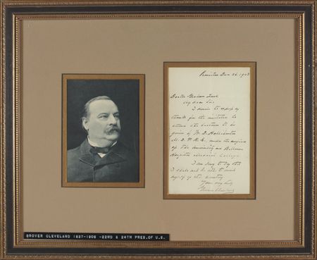 Lot #20 Grover Cleveland Handwritten Letter Signed