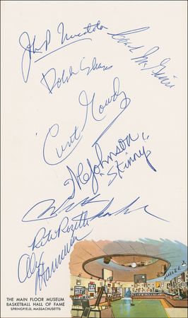 Lot #973 Basketball Hall of Famers Signature - Image 1